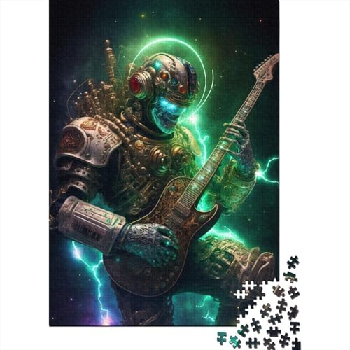 Gitarrist im Universum 1000 Teile Puzzle für Erwachsene, Halloween-Geschenk, pädagogisches Lernspielzeug, 1000 Teile (38 x 26 cm) von QASEYIPV