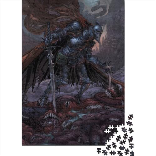 Gluttony Knight Puzzle für Erwachsene, pädagogisches Spiel, Herausforderungsspielzeug, 1000 Teile (38 x 26 cm) von QASEYIPV