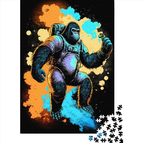 Gorilla Puzzle 1000 Teile für Erwachsene und Jugendliche, Lernspiele für Zuhause, DIY-Spielzeug, Weihnachtsgeschenke, 1000 Teile (75 x 50 cm) von QASEYIPV