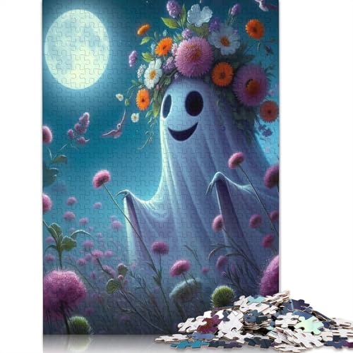 Halloween Geister Puzzle 1000 Teile Erwachsene Teenager Puzzle für Familienspaß und Spieleabend, 1000 Teile (75x50cm) von QASEYIPV