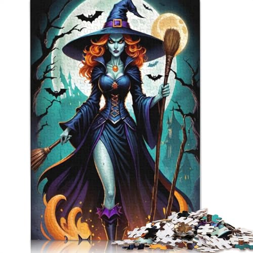 Halloween-Hexen-Puzzle, 1000 Teile, für Erwachsene, Zuhause, 1000 Teile (75 x 50 cm). von QASEYIPV