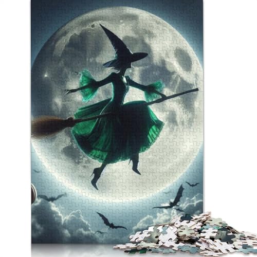 Halloween-Hexen-Puzzle, 1000 Teile, für Erwachsene und Jugendliche, Weihnachtsgeschenke, 1000 Teile (38 x 26 cm) von QASEYIPV