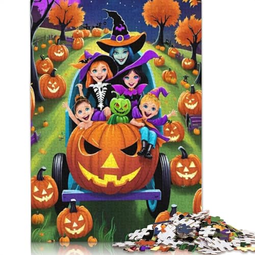 Halloween-Kürbis-Puzzle, 1000 Teile, für Erwachsene, Jugendliche ab 12 Jahren, 1000 Teile (75 x 50 cm) von QASEYIPV