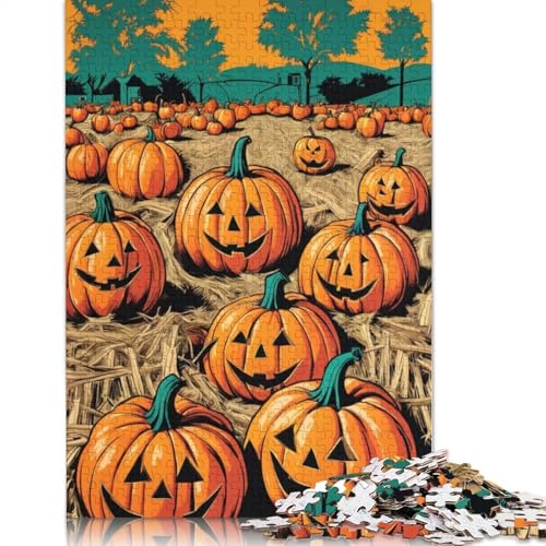 Halloween-Kürbis-Puzzle, 1000 Teile, für Erwachsene, Papierpuzzle für Teenager, Männer und Frauen, Geschenk, 1000 Teile (38 x 26 cm) von QASEYIPV