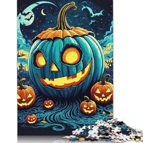 Halloween-Kürbis-Puzzle, 1000 Teile, für Teenager, Geschenke, Papierpuzzle für Erwachsene, Lernspiele für Zuhause, Spielzeug, 1000 Teile (38 x 26 cm) von QASEYIPV