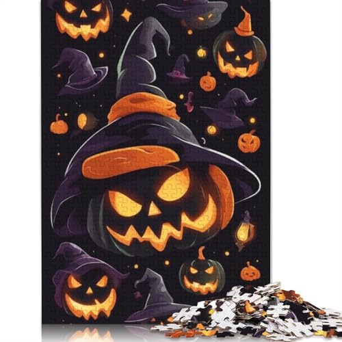 Halloween-Kürbis-Puzzle, 1000 Teile für Erwachsene, Lernspielzeug, 1000 Teile (38 x 26 cm) von QASEYIPV