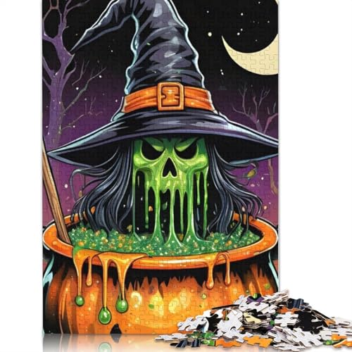 Halloween-Kürbis-Puzzle, 1000 Teile für Erwachsene, Lernspielzeug, 1000 Teile (38 x 26 cm) von QASEYIPV