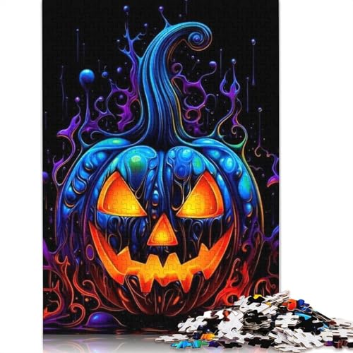 Halloween Kürbis Puzzle 1000 Teile für Erwachsene und Jugendliche, Papierpuzzle, Lernspiel, Herausforderung, Spielzeug, Geburtstagsgeschenke, 1000 Teile (38x26cm) von QASEYIPV