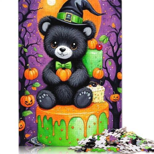 Halloween-Panda-Puzzle für Erwachsene, 1000 Teile, Familienspiel für Erwachsene und Jugendliche (38 x 26 cm) von QASEYIPV