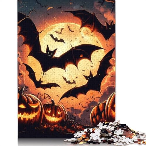 Halloween-Puzzle, 1000 Teile, für Erwachsene, Heimdekoration, 1000 Teile (75 x 50 cm) von QASEYIPV