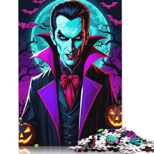 Halloween-Puzzle, 1000 Teile, für Erwachsene und Jugendliche, Holzpuzzle für Familienspaß und Spielabende, 1000 Teile (75 x 50 cm) von QASEYIPV