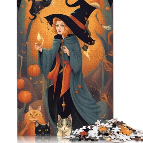 Halloween-Puzzle, 1000 Teile, für Weihnachten, aus Holz, für Jugendliche, 1000 Teile (75 x 50 cm) von QASEYIPV