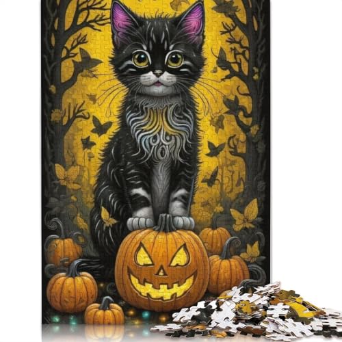 Halloween Puzzle 1000 Teile für Erwachsene, Papierpuzzle, Halloween-Geschenke, Erwachsenenpuzzle, Lernspiel, Herausforderung, Spielzeug, 1000 Teile (38 x 26 cm) von QASEYIPV
