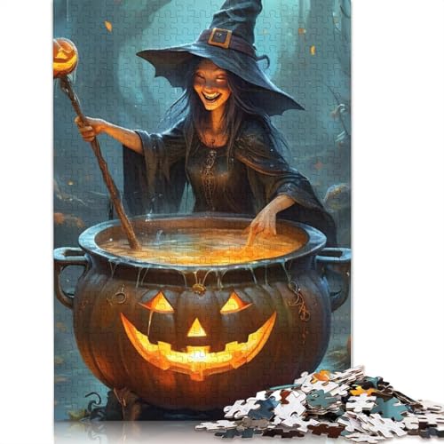 Halloween Puzzle für Erwachsene, 1000 Teile, Puzzle für Erwachsene und Jugendliche ab 12 Jahren, Geschenke für Heiligabend, 1000 Teile (38x26cm) von QASEYIPV