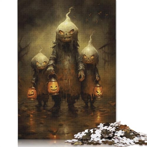 Halloween Puzzle für Erwachsene, 1000 Teile, Puzzle für Erwachsene und Jugendliche ab 12 Jahren, Geschenke für Heiligabend, 1000 Teile (38x26cm) von QASEYIPV