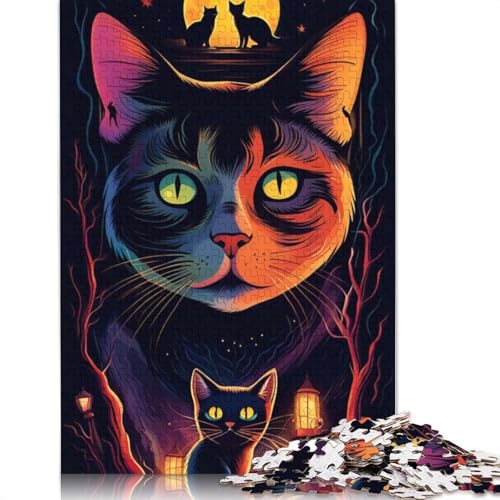 Halloween Puzzle für Teenager, 1000 Teile, Weihnachtspuzzle, Puzzle für Erwachsene, 1000 Teile (75x50cm) von QASEYIPV