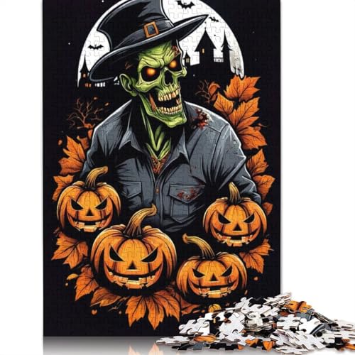 Halloween Zombie Puzzle für Erwachsene Teenager 1000 Teile Papier Puzzle für Teenager Geschenke Puzzlespiel 1000 Teile (38x26cm) von QASEYIPV
