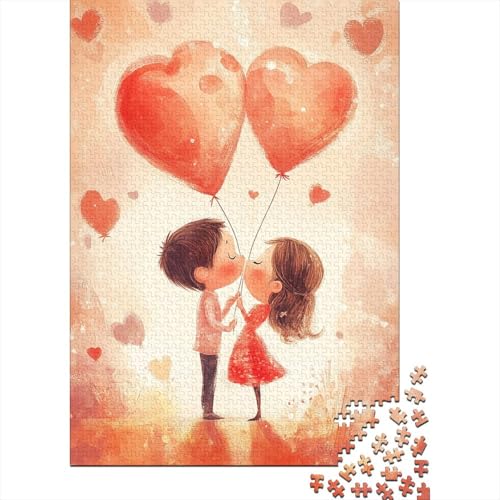 Happy Lovers Puzzle 1000 Teile für Erwachsene, Lernspiele, 1000 Teile (75 x 50 cm) von QASEYIPV