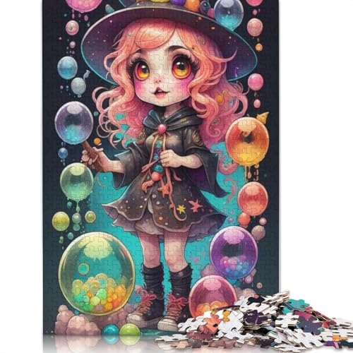 Hexenpuzzle mit 1000 Teilen, Holzpuzzle für Jugendliche, lustiges Puzzle, 1000 Teile (75 x 50 cm) von QASEYIPV