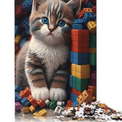 Holzpuzzle, 1000 Teile, Katze, für Erwachsene, Heiligabend, 75 x 50 cm Holzpuzzle, 1000 Teile, Katze, für Erwachsene, Heiligabend, 75 x 50 cm von QASEYIPV