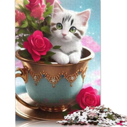 Holzpuzzle, 1000 Teile, Katze, für Erwachsene, Heiligabend, 75 x 50 cm Holzpuzzle, 1000 Teile, Katze, für Erwachsene, Heiligabend, 75 x 50 cm von QASEYIPV