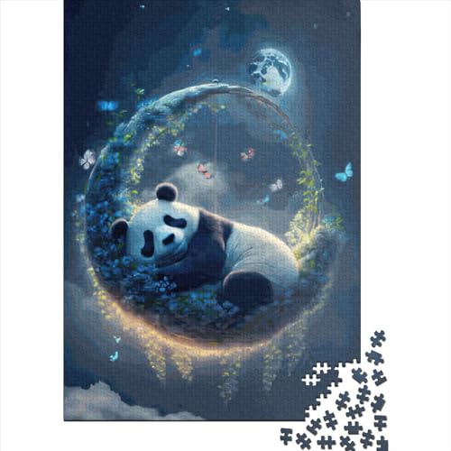 Holzpuzzle, 1000 Teile, Panda, Baby, für Erwachsene, Lernspiele für Kinder, 38 x 26 cm von QASEYIPV