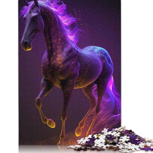 Holzpuzzle, 1000 Teile, Pferd, für Erwachsene, Heiligabend, 75 x 50 cm Holzpuzzle, 1000 Teile, Pferd, für Erwachsene, Heiligabend, 75 x 50 cm von QASEYIPV