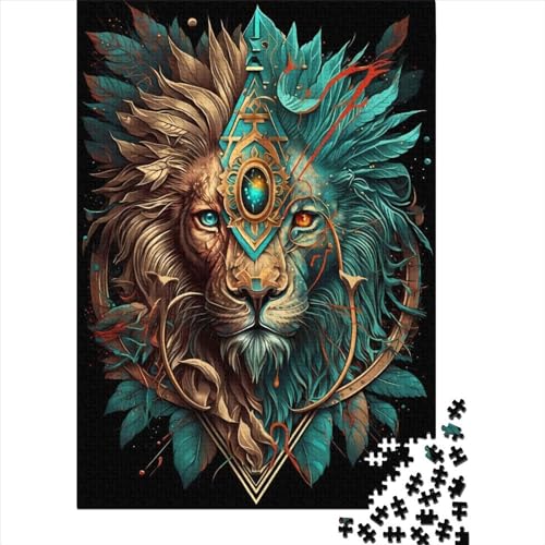Holzpuzzle, 1000 Teile, einheimischer Löwe, für Erwachsene, Lernspiel, 38 x 26 cm von QASEYIPV