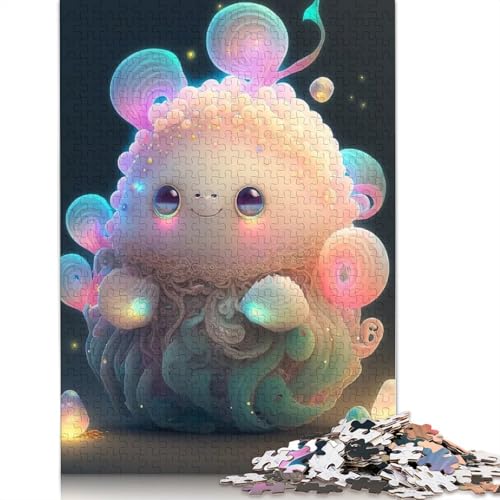 Holzpuzzle, 1000 Teile, niedliche Monster für Erwachsene, Weihnachtsgeschenke, Lernspiel, Herausforderung, Spielzeug, 1000 Teile (75 x 50 cm) von QASEYIPV