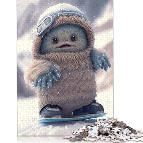 Holzpuzzle, 1000 Teile, niedliche Monster für Erwachsene, Weihnachtsgeschenke, Lernspiel, Herausforderung, Spielzeug, 1000 Teile (75 x 50 cm) von QASEYIPV