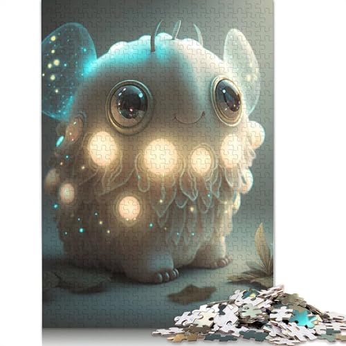 Holzpuzzle, 1000 Teile, niedliche Monster für Erwachsene, Weihnachtsgeschenke, Lernspiel, Herausforderung, Spielzeug, 1000 Teile (75 x 50 cm) von QASEYIPV