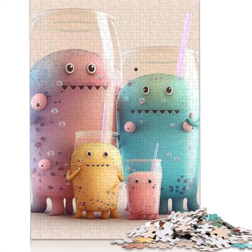 Holzpuzzle, 1000 Teile, niedliche Monster für Erwachsene und Jugendliche ab 12 Jahren, 1000 Teile (75 x 50 cm). von QASEYIPV