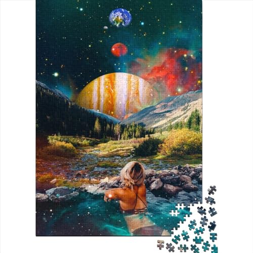 Holzpuzzle, 1000 Teile für Erwachsene, pädagogisches Spiel, Herausforderung, 1000 Teile (75 x 50 cm) von QASEYIPV