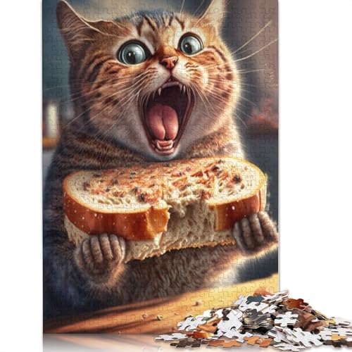 Holzpuzzle 1000 Teile Katze, Holzpuzzle für Erwachsene und Jugendliche ab 12 Jahren, Weihnachtsgeschenke, 1000 Teile (75x50cm) von QASEYIPV
