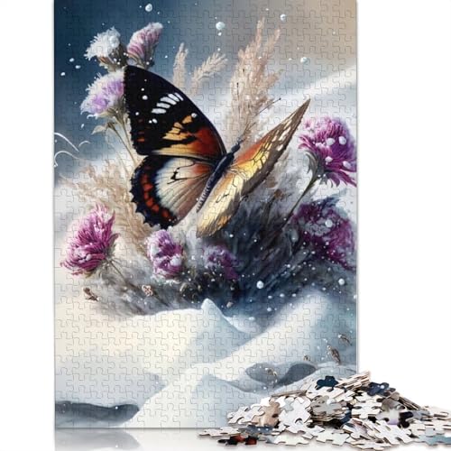 Holzpuzzle 1000 Teile Schmetterling Holzpuzzle für Erwachsene und Jugendliche ab 12 Jahren, Weihnachtsgeschenke, 1000 Teile (75x50cm) von QASEYIPV