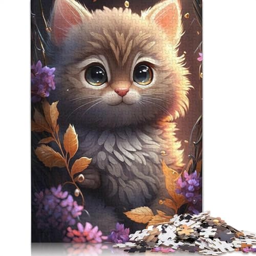 Holzpuzzle 1000 Teile Tiere und Katzen für Erwachsene und Jugendliche ab 12 Jahren Weihnachtsgeschenke 1000 Teile (75x50cm) von QASEYIPV