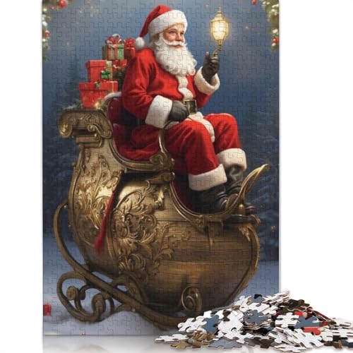 Holzpuzzle 1000 Teile des Weihnachtsmanns für Erwachsene, Geschenke für Heiligabend, 1000 Teile (75 x 50 cm) von QASEYIPV