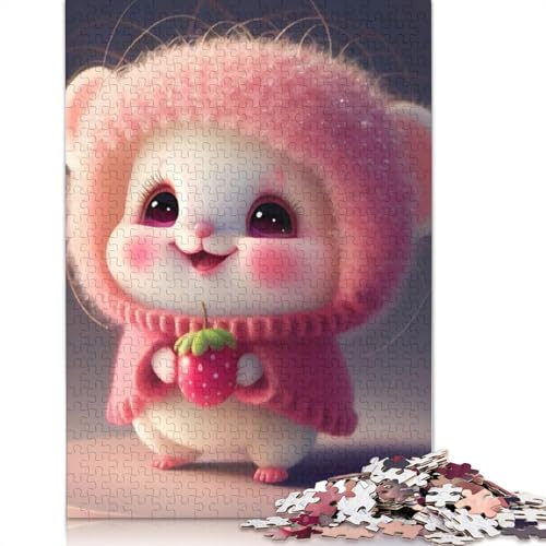 Holzpuzzle Hase, 1000 Teile für Erwachsene, Lernspiel, Spielzeug, Geschenk für Heiligabend, 1000 Teile (75 x 50 cm) von QASEYIPV