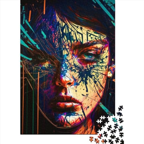 Holzpuzzle der leuchtenden Göttin für Erwachsene, Jugendliche, Heimdekoration, 1000 Teile (75 x 50 cm) von QASEYIPV