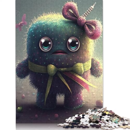 Holzpuzzle für Erwachsene, 1000 Teile, Monster, Halloween-Puzzle, 1000 Teile (75 x 50 cm) von QASEYIPV