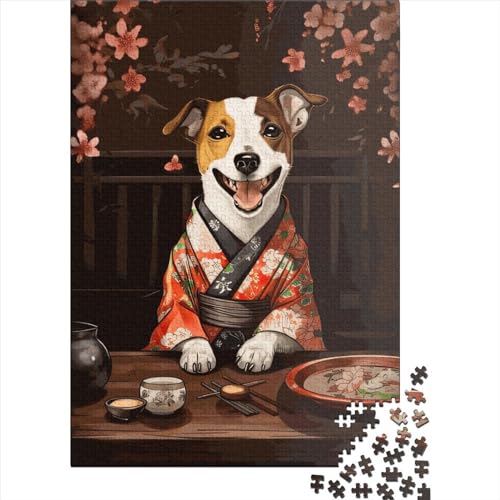 Holzpuzzle für Erwachsene, 1000 Teile, Terrier-Motiv, ideal für Familienspiele, 75 x 50 cm Holzpuzzle für Erwachsene, 1000 Teile, Terrier-Motiv, ideal für Familienspiele, 75 x 50 cm von QASEYIPV