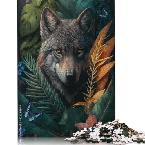 Holzpuzzle für Erwachsene, Wolf, 1000 Teile, Halloween-Puzzle, 75 x 50 cm, 1000 Teile Holzpuzzle für Erwachsene, Wolf, 1000 Teile, Halloween-Puzzle, 75 x 50 cm, 1000 Teile von QASEYIPV