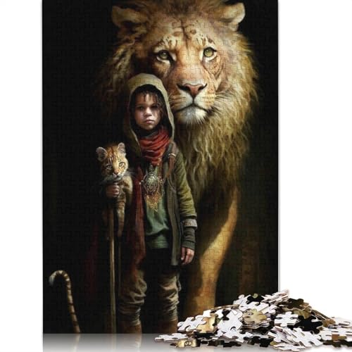 Holzpuzzle für Erwachsene, künstlerischer Löwe, Halloween-Puzzle, 1000 Teile, 75 x 50 cm, 1000 Teile Holzpuzzle für Erwachsene, künstlerischer Löwe, Halloween-Puzzle, 1000 Teile, 75 x 50 cm, 1000 Teile von QASEYIPV