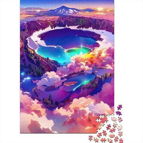 Holzpuzzle für Erwachsene und Jugendliche, 1000 Teile, für Erwachsene und Jugendliche ab 12 Jahren, 1000 Teile (75 x 50 cm) von QASEYIPV