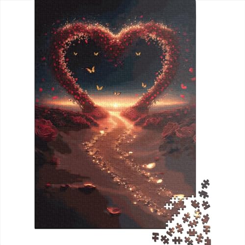 Holzpuzzle mit Strandherz, 1000 Teile, für Erwachsene, intellektuelles Spiel, 38 x 26 cm Holzpuzzle mit Strandherz, 1000 Teile, für Erwachsene, intellektuelles Spiel, 38 x 26 cm von QASEYIPV