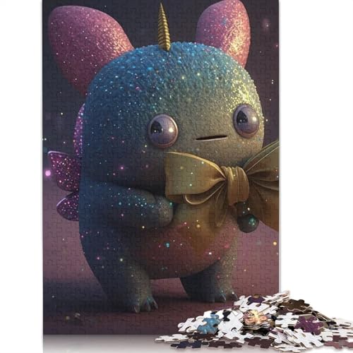 Holzpuzzle mit niedlichen Monstern, 1000 Teile für Erwachsene, Lernspiel, Spielzeug, Geschenk für Heiligabend, 1000 Teile (75 x 50 cm) von QASEYIPV