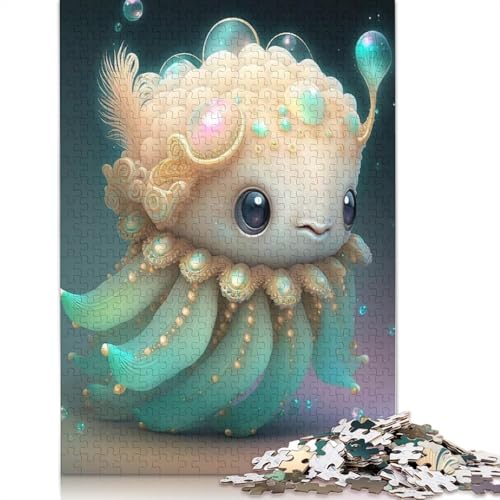 Holzpuzzle mit niedlichen Monstern, 1000 Teile für Erwachsene, Lernspiel, Spielzeug, Geschenk für Heiligabend, 1000 Teile (75 x 50 cm) von QASEYIPV