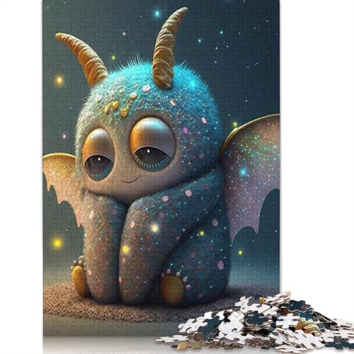 Holzpuzzle mit niedlichen Monstern 1000 Teile, Holzpuzzle für Erwachsene und Jugendliche ab 12 Jahren, Weihnachtsgeschenke, 1000 Teile (75x50cm) von QASEYIPV