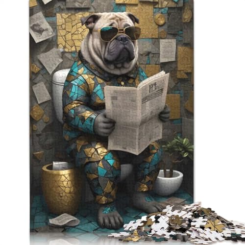 Hunde-Meme-Kintsugi-Puzzle, 1000 Teile, für Erwachsene und Jugendliche ab 12 Jahren, 1000 Teile (75 x 50 cm) von QASEYIPV