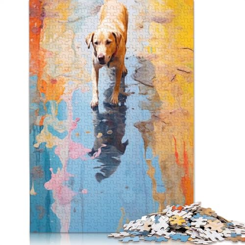 Hundespaziergang in Farbe, Puzzle-Spielzeug, Lernspiel, Premium-Karton-Puzzle für Erwachsene und Kinder, 1000 Teile (75 x 50 cm) von QASEYIPV